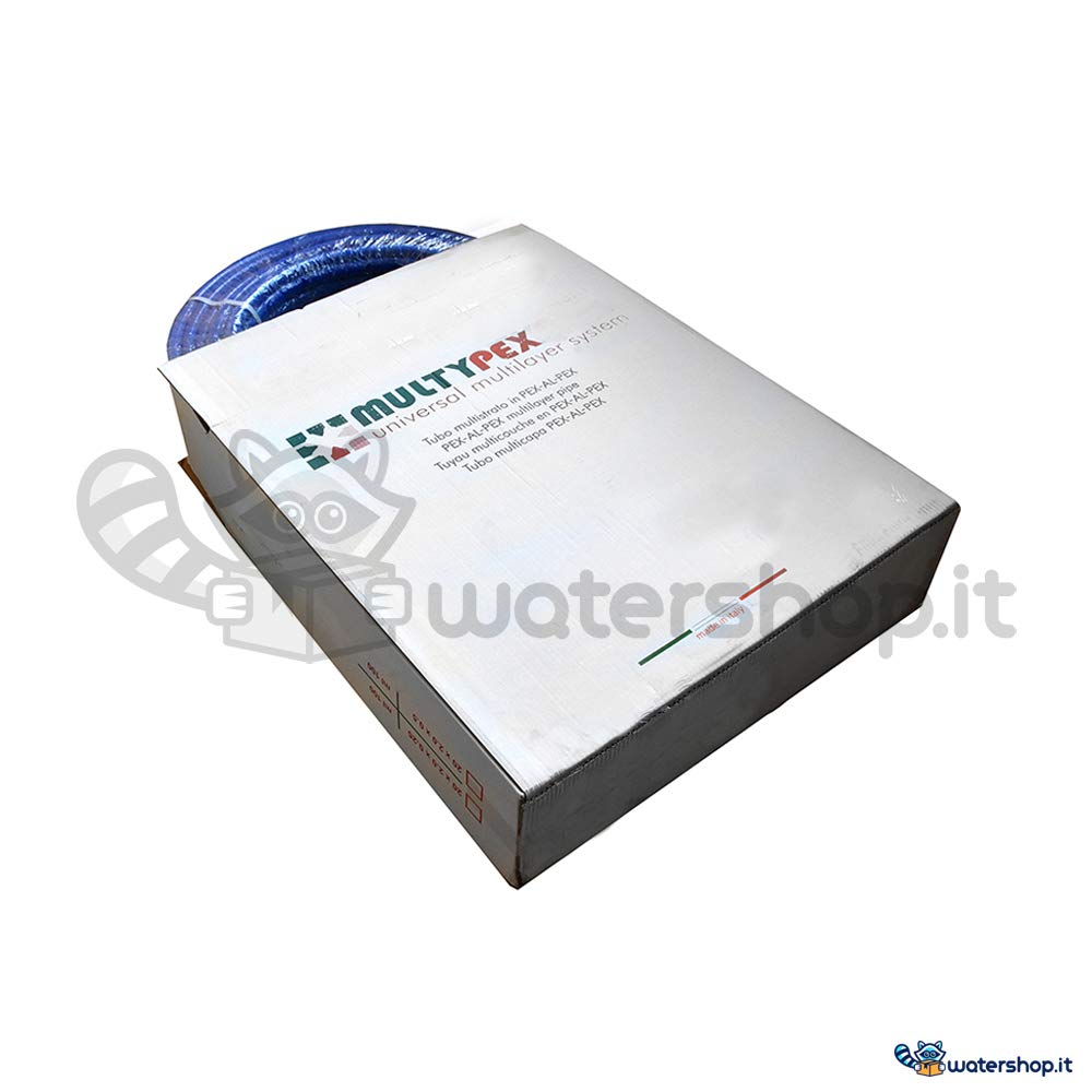 Tubo Multistrato PEX-AL-PEX ø16x2mm Blu - Rotolo 50m Coibentato Per Impianti Idraulici - Foto 3