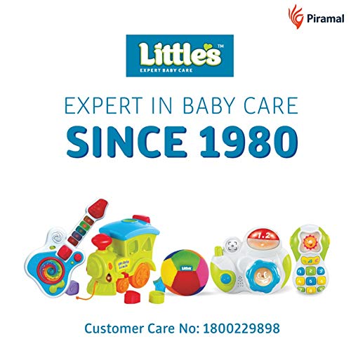 Little's Soft Plush Baby Ball with Rattle Sound | Baby Toys | Size 11 cm (Medium) | Toys for Kids | Colorful Toddler Activity Toys | Soft Toy (Image - 6)