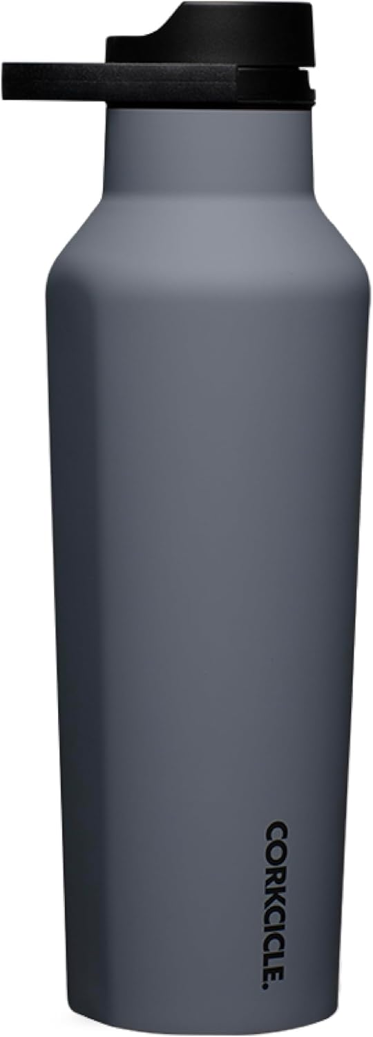 Corkcicle Sport Canteen - Keeps Drinks Cold 25 Hours - Stainless Steel Water Bottle - Triple-Insulated - Spill-Proof - Summer Drinkware Gift - Keeps Drinks Ice Cold - 20 oz - Hammerhead