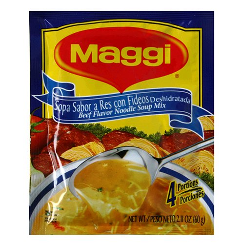 Maggi Beef Noodle Soup Mix, 2.11-Ounce Packet, 12 Count