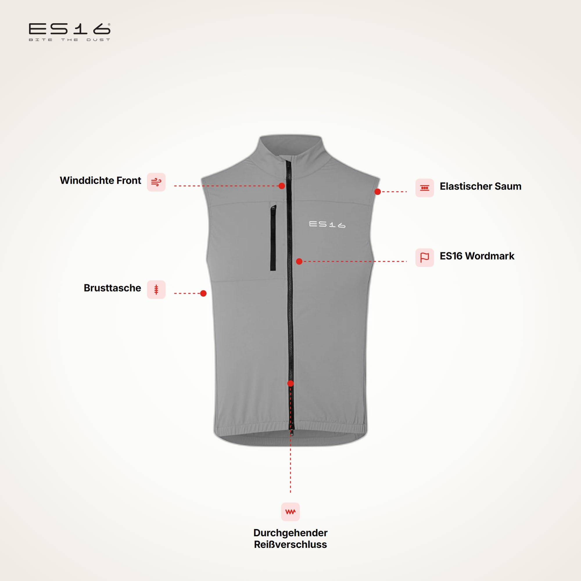 Kamizelka Wiatroszczelna Męska – Aerodynamiczna Cycling Vest z Plecami Mesh i Wiatroszczelnym Przedniem Panelem – Lekka i Składana do Kieszeni