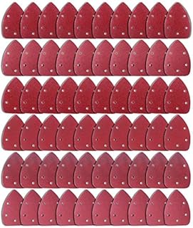 AUSTOR 60 Pieces Mouse Detail Sander Sandpaper Sanding Paper Hook and Loop Assorted 40/ 60/ 80/ 120/ 180/ 240 Grits