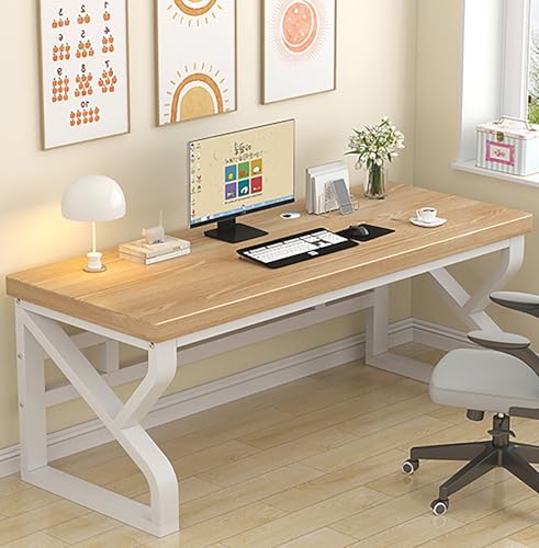 NOBBAT パソコンデスク テレワークデスク 机 pcデスク 長さ100/120/140/160/180cm PC作業台 耐荷重300kg 無垢材 厚いデスクトップ3cm学習机 コンパクト 省スペース 在宅勤務 頑丈で組立簡単 おしゃれ 収納 ゲーミング