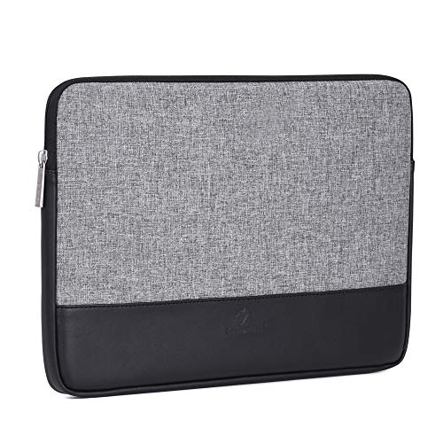 Housse Ordinateur 14 Pouces, Zixing Pochette Antichoc et étanche pc Portable 14 Pouces, Gris