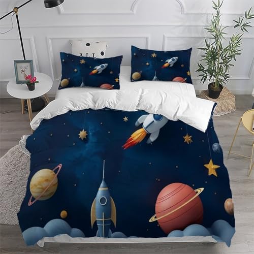 Housse de couette 3D avec fermeture éclair pour lit garçon Super King