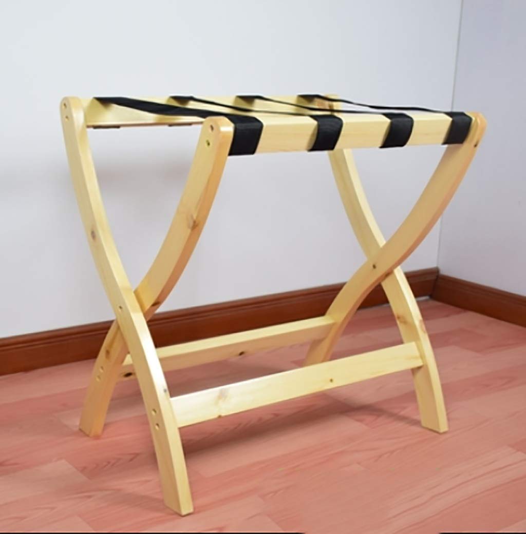 MSHGSKU Luggage Racks Wooden Luggage Rack X Fold Hotel Luggage Rack Luggage Rack Luggage Suitcase Floor Storage Shelf/B,C