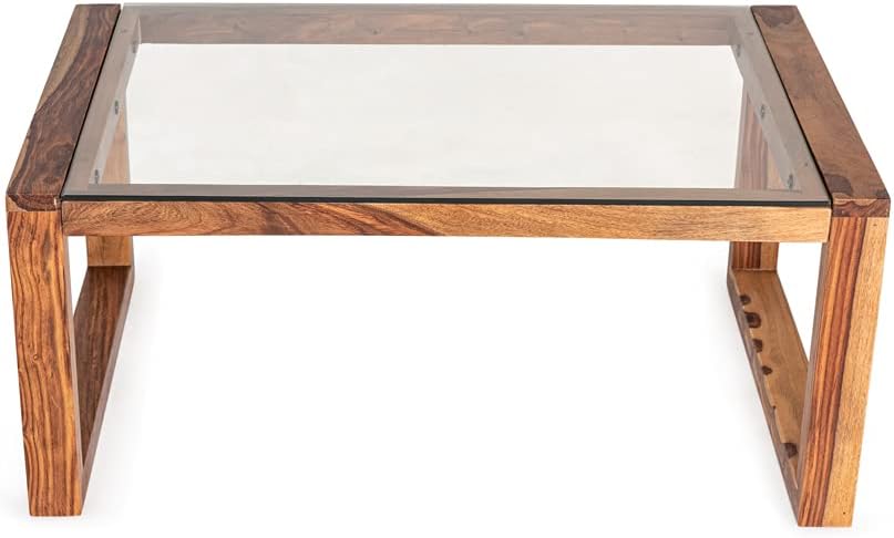 Wakefit Coffee Table | 3 Year Warranty | Center Table, Tea Table, Center Table for Living Room, Coffee Table for Living Room, Sheesham Wood (Timor - Brown)