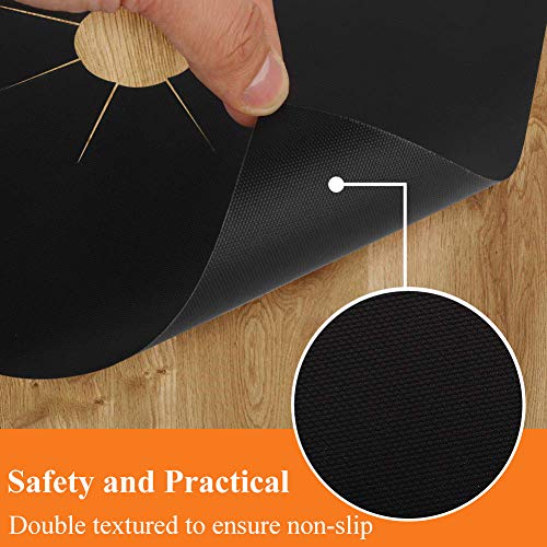 10 Pack Stove Burner Covers Double Thickness Reusable Non-Stick Heat-Resistant Gas Range Protectors for Kitchen and Easy to Clean(Black)