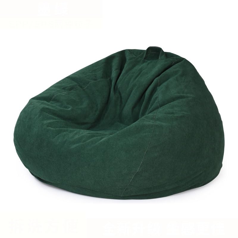 UGEFKMQ Puffs Pera para Interior Exteriorpuf De Puf para Interior Y Exterior, Sillón con Acolchado, Puf Clásico, Funda De Puf (Sin Relleno),Verde Oscuro,70Cm*80Cm
