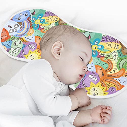 Funny Monster Cactus Doodle Pattern Muslin Burp Cloths for Baby 2 Pack 100% Cotton Baby Washcloths Bibs for Boy Girl4