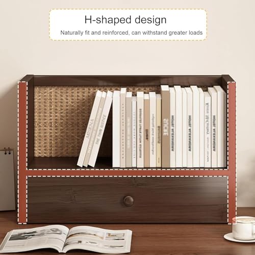Estantería de escritorio con cajones para organizar libros y CD 7