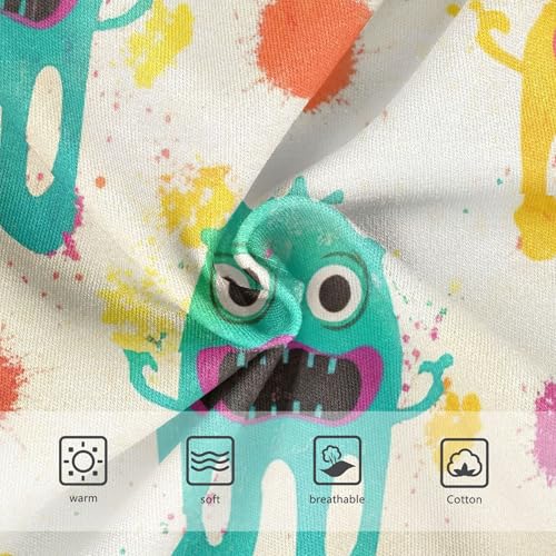 Cotton Toddlers Underwear Floral Cute Monster Splash Girl Panties Cute Colorful Kids Undies Briefs 2t3