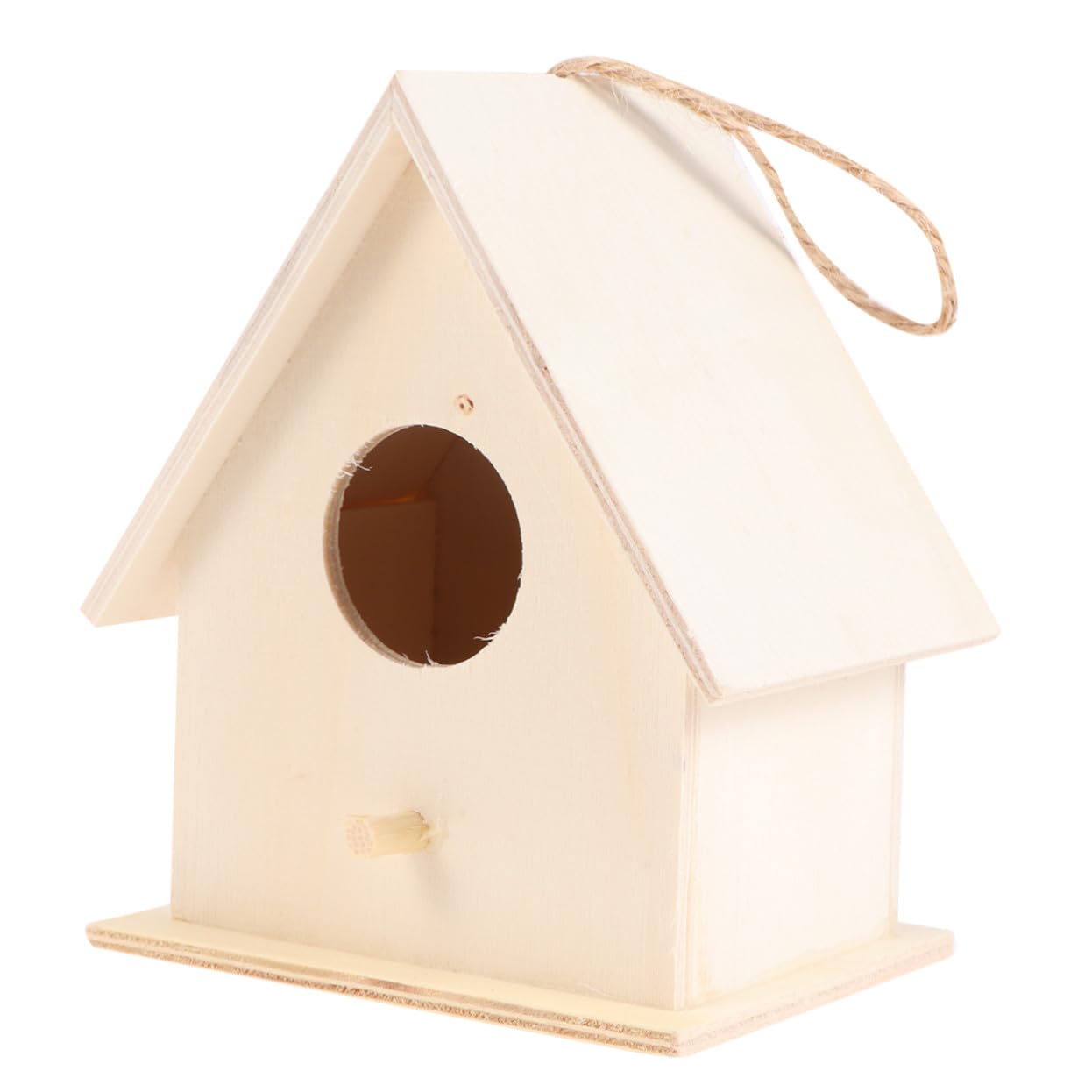 6 Stück Teiliges DIY Vogelhaus Bausatz aus Holz Unvollendetes Vogelhäuschen mit Stabilem Stand Dickem Seil zum Aufhängen für Bemalen und Kreativen Dekorieren Vielseitiges Desktop