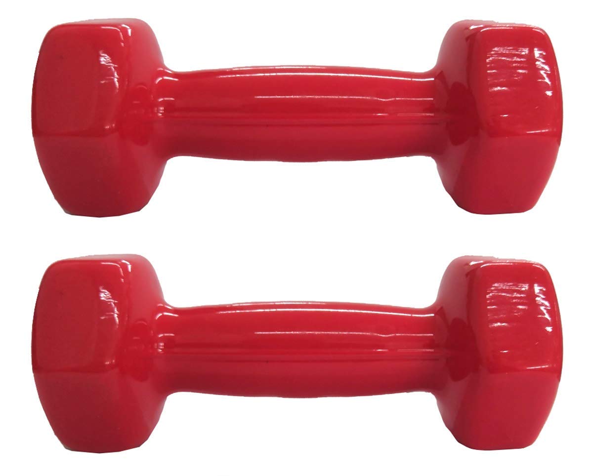 Lupex Shop - Coppia di manubri in vinile, 6 kg cadauno, pesi antiscivolo, per palestra fitness body bulding