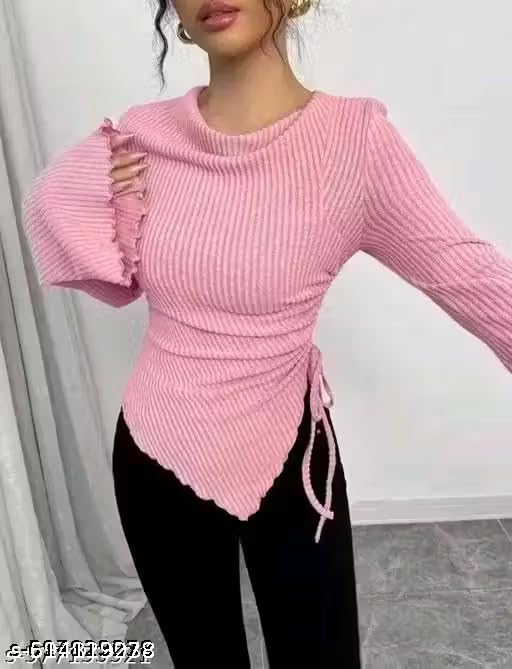 Image of Maa purnagiri Enterprise Trendy Flared Sleeve Unique top for Girls & Women | Polyester Fabric | Stylish Long Sleeve Casual Wear