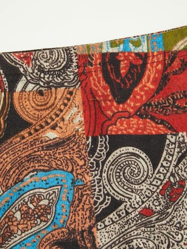 CIDER Maxi Skirt for Women Aztec Colorblock Mermaid Long Mid Waist Knit High Stretch Skirts for Women Trendy3