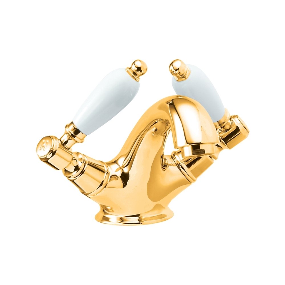 Deva Georgian Taps Basin Mixer In Gold