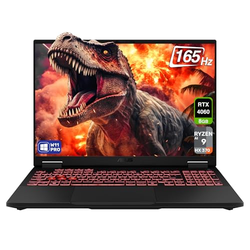 Image of ASUS TUF A16 Copilot+ Gaming Laptop, AMD Ryzen AI 9 HX 370, 32 GB LPDDR5x RAM, 1 TB PCle SSD, 16 inch WQXGA (2560x1600) 165Hz Display, Nvidia G-Force RTX 4060, 1-Zone RGB Keyboard, W11 Pro, Jaeger Gray