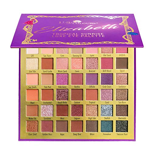UÂ·SÂ· COLOURS Elizabeth Makeup Eyeshadow Palette 42 Colors Blendable Pigmented Glitter Metallic Matte Shimmer Pop Colors Eye Shadow Powder Cosmetics (Passion Purple)