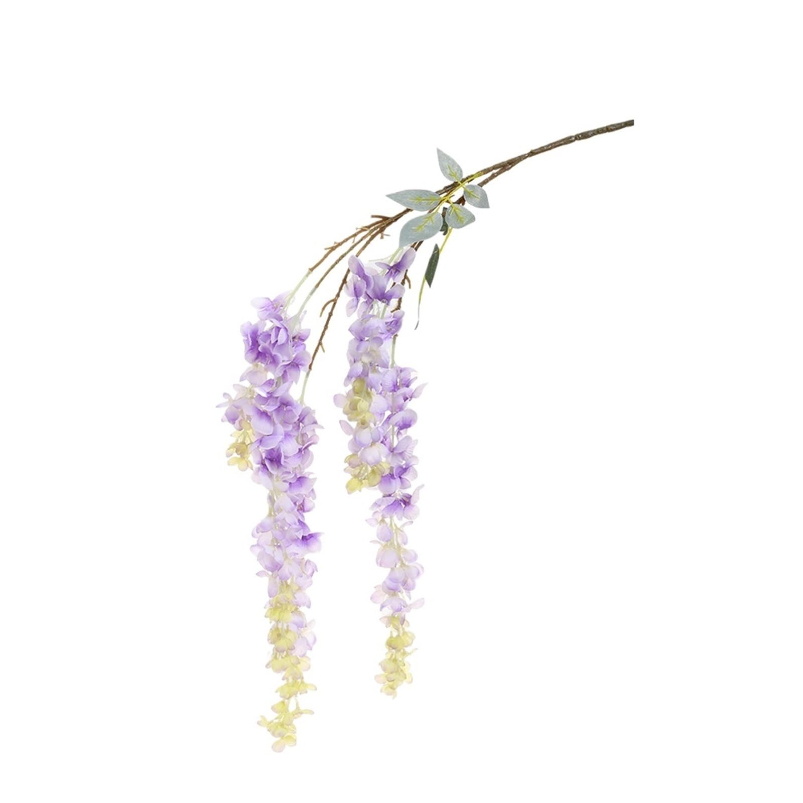 Casetlong 1Pcs 108CM Artificial Flowers Fake Flower For Home Decor Garden Wedding Decoration Outdoor Arrangement Accessories(Purple Green)
