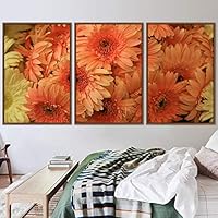 3 Piece Framed Canvas Wall Art Colorful Bouquet Canvas Prints Home Artwork Decoration for Living Room,Bedroom - 16