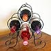 Superiore Livello Roma 4 Bottle Countertop Wine Rack, Metal Wine Holder Free Standing Rack Table Top Modern Scroll Art Design 4 Wine Bottle Storage Rack Perfect Wine Holder Stand