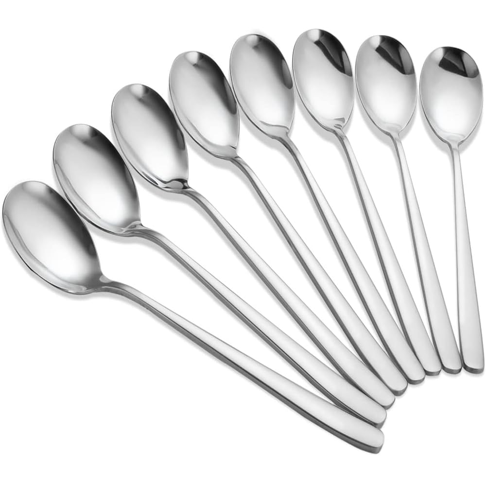 Potency 8 PCS 8 Inches Coffee Spoons, Stirring Spoons, Tea Spoons Long Silver Handle, Silver Elliptical Head Teaspoons, Ice Tea Spoons, Long Spoons for Stirring, Espresso Spoons Stainless Steel (B0CQP7H6KY) Amazon Price History, Amazon Price Tracker