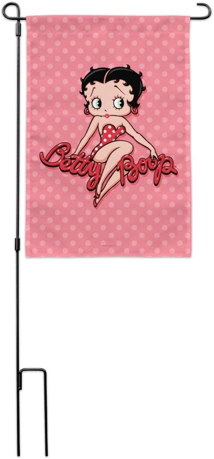 Betty Boop Pink Polka Dots Garden Yard Flag