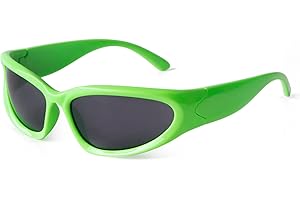 Unisex Lime Wrap Around Sunglasses