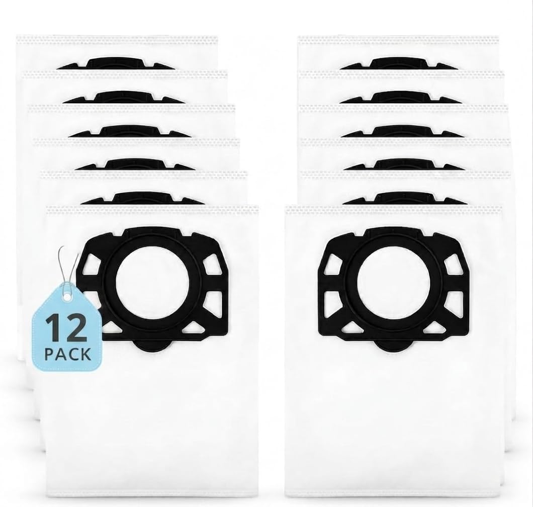 12PCS Vacuum Cleaner Bags for Karcher WD2 Plus, WD3 WD3p WD4 WD5 WD6 KFI357