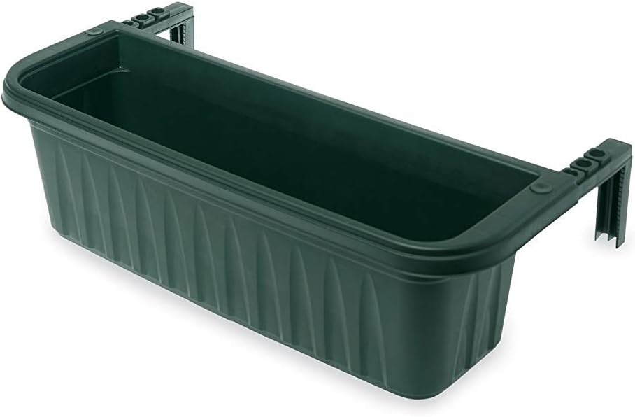 APOLLO Adjustable Railing Planter 24 Inches, Green