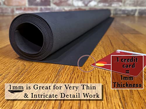 Eva Foam Cosplay - 1Mm (1Mm To 10Mm) - Black Or White - 14" X 39" Sheet - Ultra High Density 85 Kg/M3 - By The Foamory #TOP4