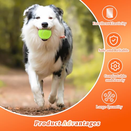 Yonality 6 Stück Tennisbälle, Sports Training Tennis, Elastic Tennis Ball, für Tennisspieler Aller Spielstärken, mit Filz für Hohe Sichtbarkeit, für Unterricht, Ballmaschinen und Hunde Spielgerät