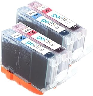 2 Go Inks Photo Set of 2 Ink Cartridges to replace Canon CLI-8PC and CLI-8PM Compatible/non-OEM for PIXMA Printers (4 Pack), Cyan, Magenta, High Capacity
