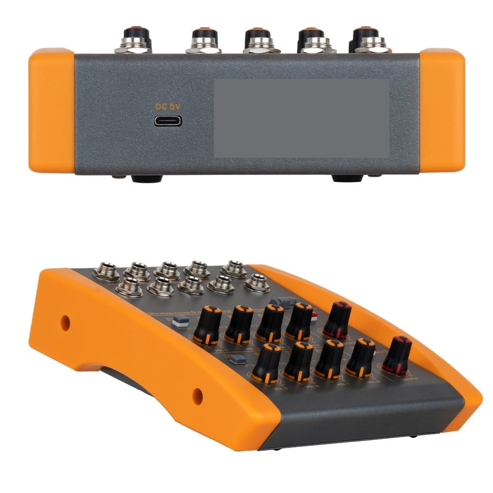 Mesa Mezclas DJ, Mezclador de audio de 8 canales Conmutación mono estéreo de bajo ruido, mini mezclador de guitarra/bajo/teclado