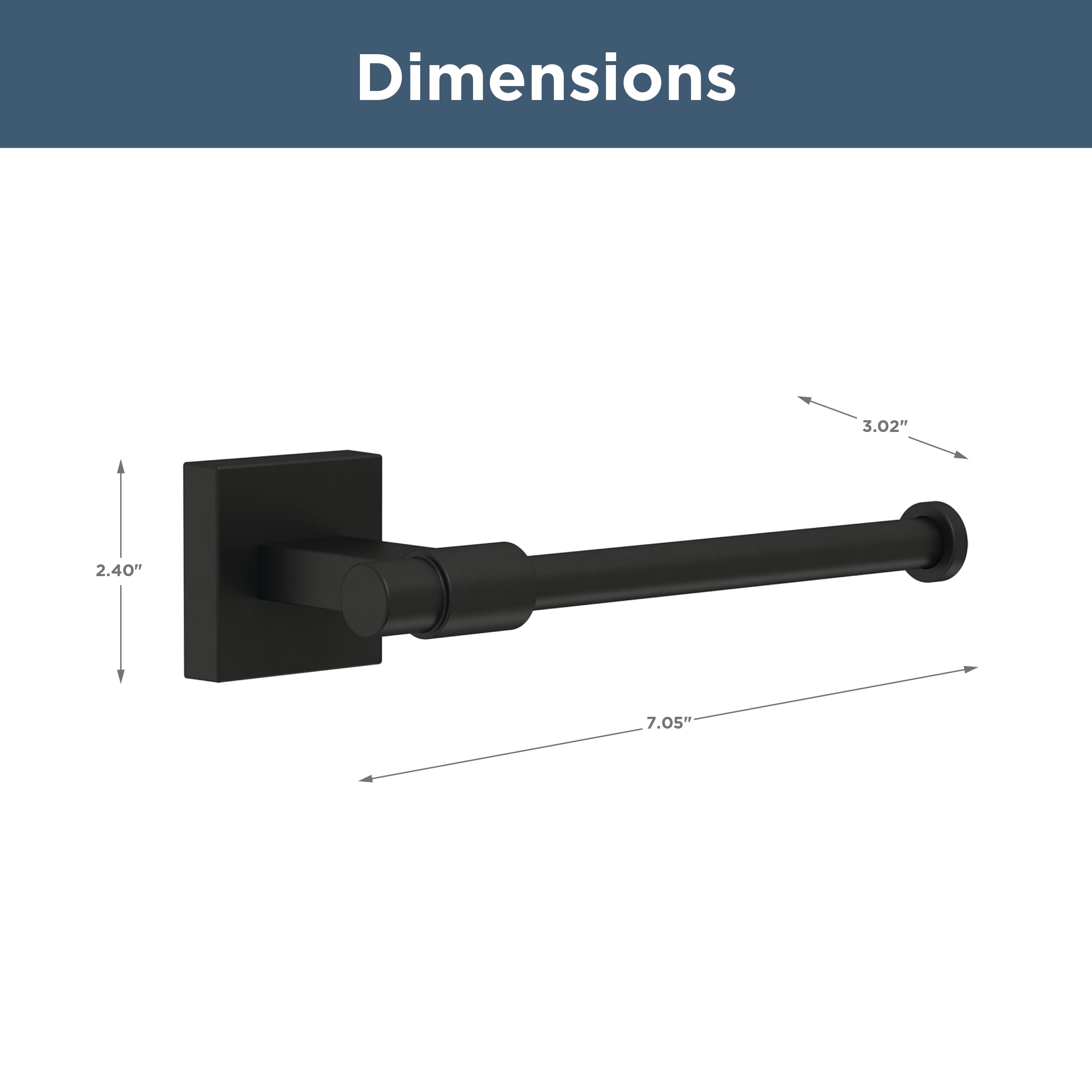 Delta Single Post Toilet Paper Holder | Matte Black | Wall Mount | Maxted Bathroom Accessories — Amazon image 4