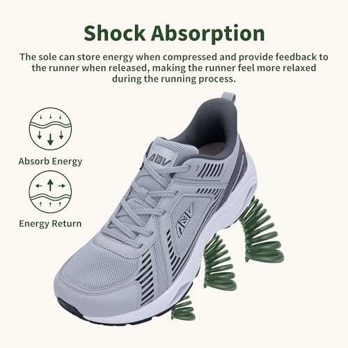 Artlea Mens Athletic Wide Toe Box Running Shoes Plantar Fasciitis Arch Support Sneakers Orthotic Tennis Walking Shoes Slip On Sneakers US 8-134