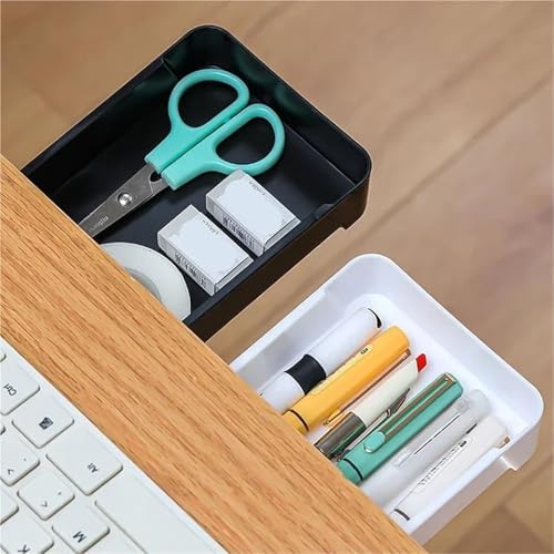 Rangement sous bureau autoadhésif plastique pour libérer l'espace - 5