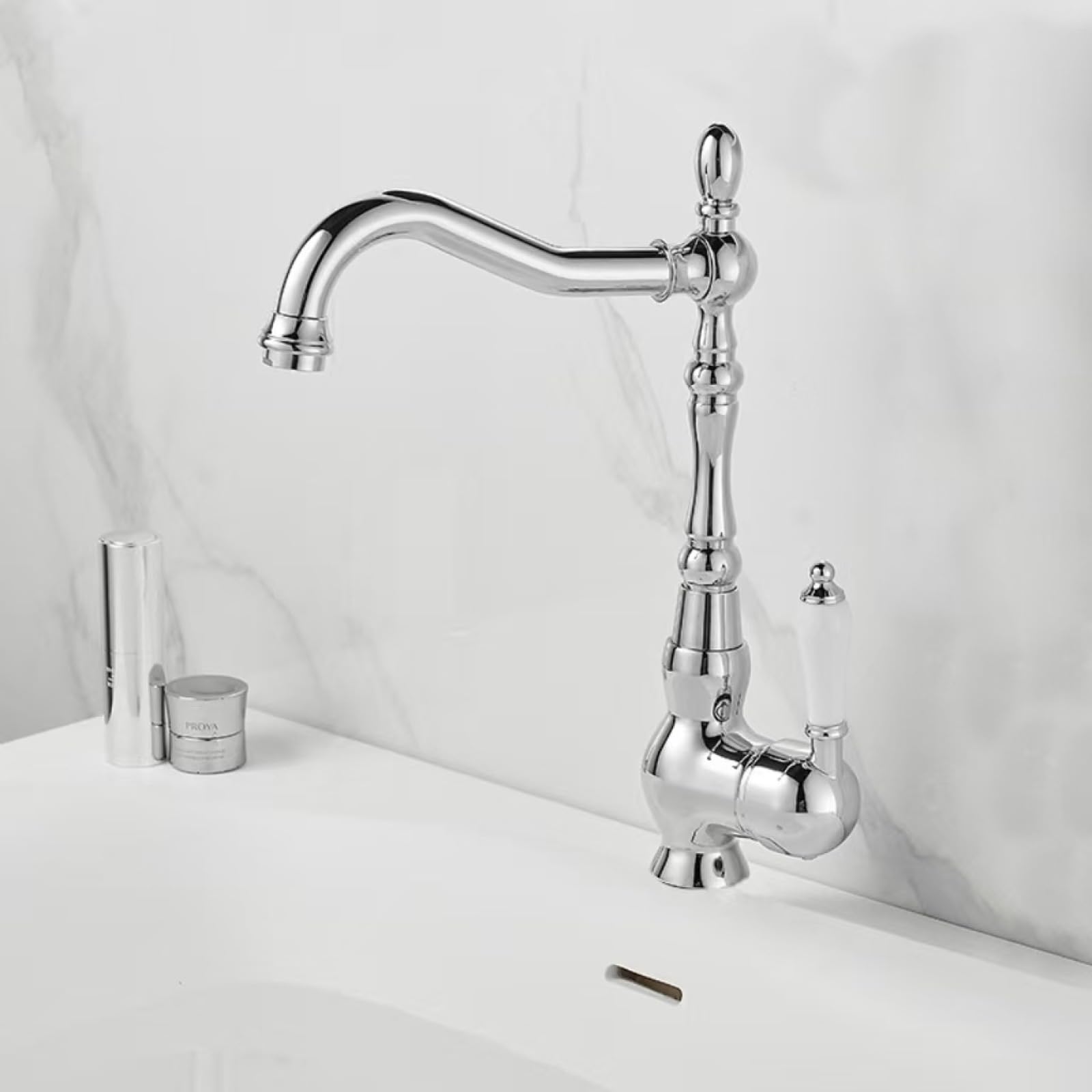 All-Copper Hot and Cold Water Washbasin Rotating Faucet