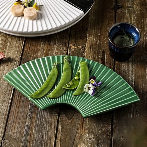 Plato Japonés de Cerámica Estilo Sushi 11 pulgadas Verde miniatura 3