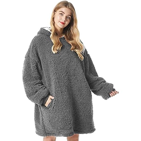 Felicigeely Übergroße Decke, Sweatshirt, tragbarer Fleece-Hoodie Cover