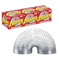 The Original Slinky Walking Spring Toy, 3-Pack Metal Slinky, Fidget Toys, Party Favors and Gifts, Kids Toys for Ages 5 Up, Amazon Exclusive by Just Play
