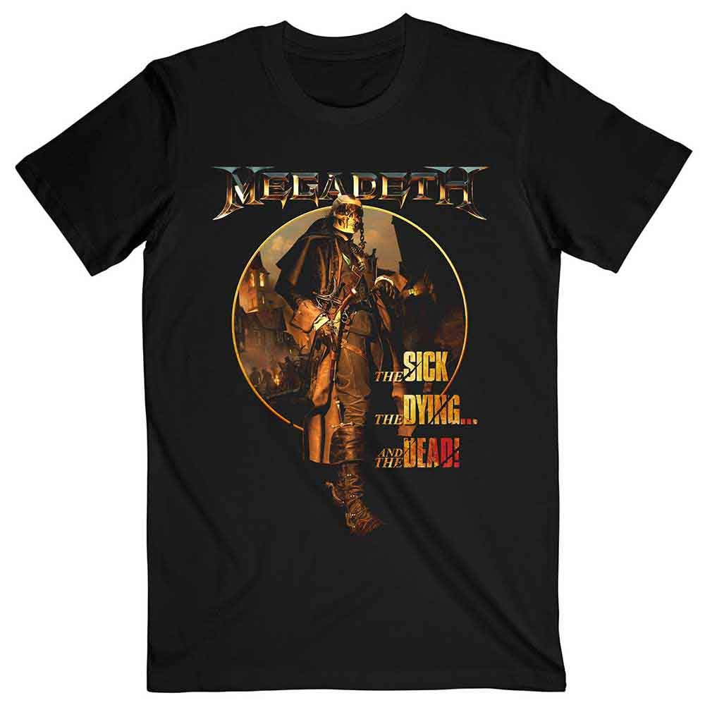Megadeth T Shirt The Sick The Dying and the Dead Circle Album Art Unisex S Black