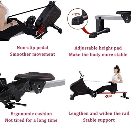 Image of Home Rowing Machine for Home Use Foldable Silent Magnetic Control, Male and Female Weight Loss Muscle Training Water Rowing Machine, Aerobic Exercise Fitness Equipment