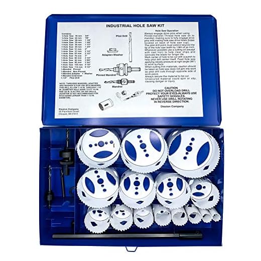 Disston E0212171 Boxed Blu-Mol Xtreme Bi-Metal Hole Saw Industrial Kits, 20-Piece