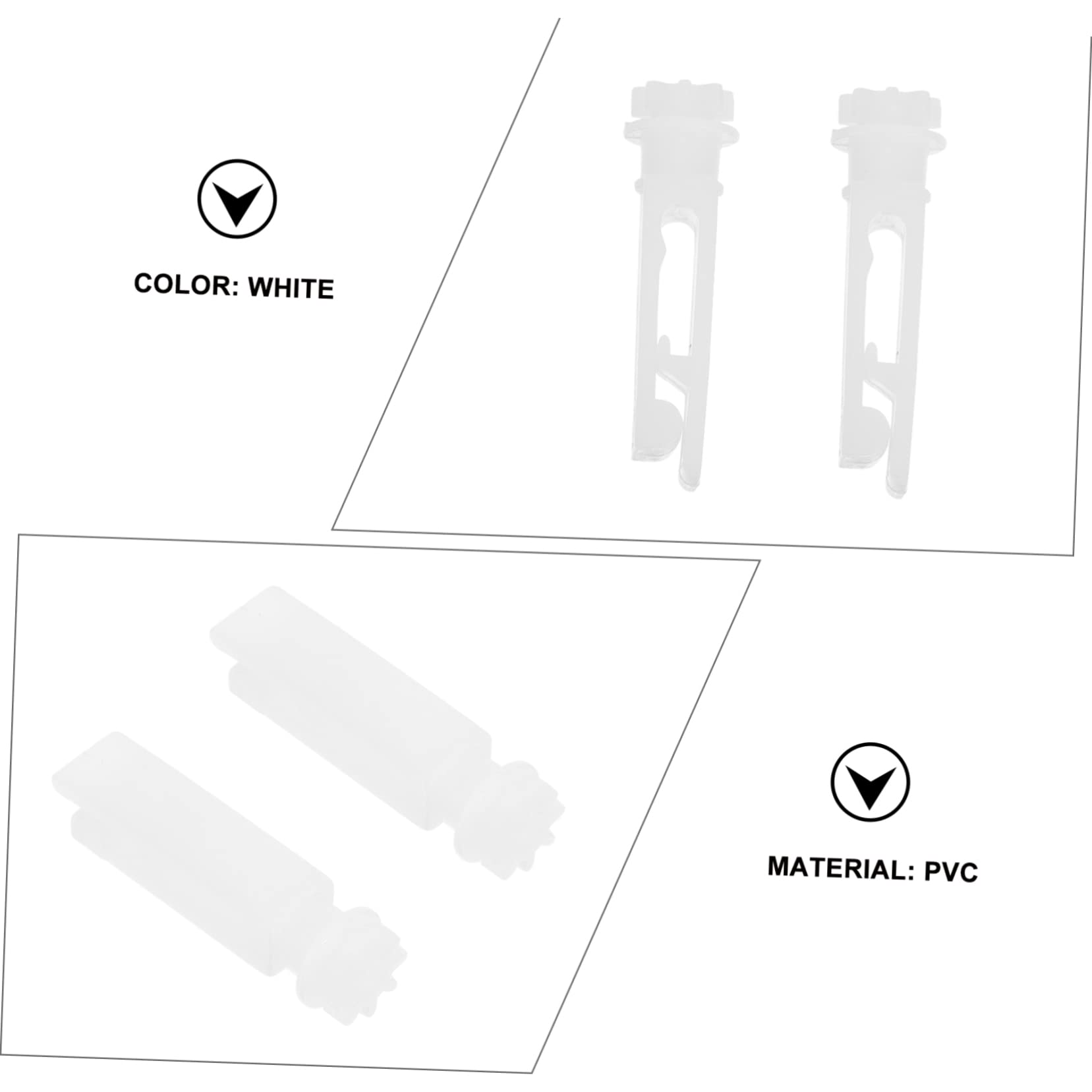 FUNOMOCYA Curtain Parts Set 10pcs Vertical Blinds Pulley Lightweight Pvc for Home Decor