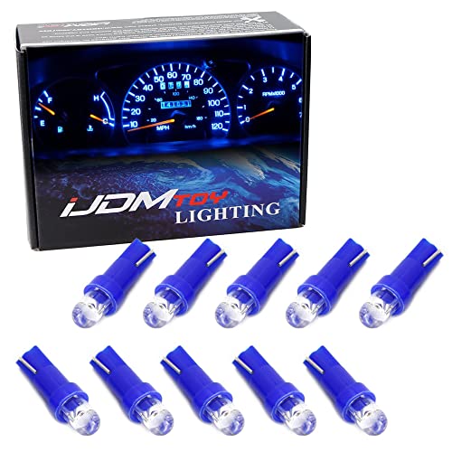 10 bombillas LED reemplazo base cuña T4/T5 azul