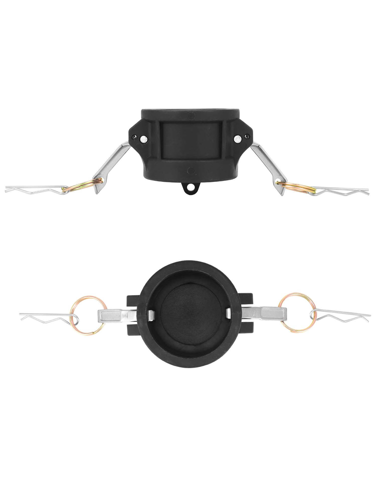 QWORK Raccordi di bloccaggio a camma in polietilene, confezione da 4 raccordi standard CC da 5,1 cm, raccordi in plastica Camlock