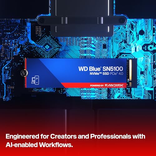 Image of WD Blue 4TB SN5100 NVMe SSD - M.2 2280, PCIe Gen 4.0, Internal Solid State Drive - Read Speeds Up to 6,900MB /s, Upgrade Storage for PC /Laptops - WDS400T5B0E