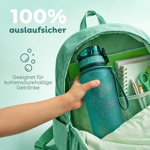 Sweety Fox - Kinder-Trinkflasche Kohlensäure Geeignet 500ml - Grün – Ansicht 6